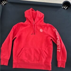 Carhartt coral/red Hooded Sweatshirt - womens Pullover Hoodie
